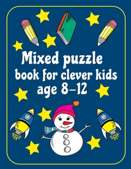 Paperback Mixed Puzzle Book for Kids Ages 8-12: kids activity book Word search, Sudoku, Mazes, Brain Training Puzzles For Kids, with Solutions Book
