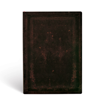 Diary Paperblanks Black Moroccan Bold Old Leather Collection Softcover Flexi MIDI Unlined 240 Pg 100 GSM Book