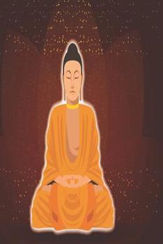 Orange indian buddha: Buddha sitting in a lotus notebook