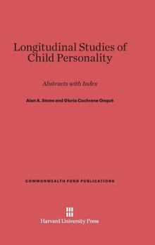 Hardcover Longitudinal Studies of Child Personality: Abstracts with Index Book