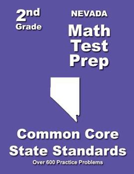 Paperback Nevada 2nd Grade Math Test Prep: Common Core State Standards Book