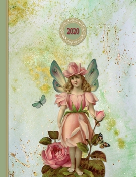 2020 Planner: Fairy Rose Green | Hourly at a Glance 12 Months Week to two-page Diary 150 pages 8.5 x 11 with Contacts - Password - Birthday lists (2020 weekly planner organizer diary journal)