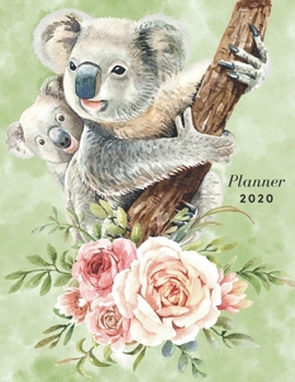 Paperback Planner 2020: Koala Bear Weekly and Monthly Planner Large 8.5 x 11 Weekly Agenda January 2020 To December 2020 Calendar Schedule Org Book