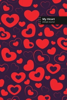 Paperback My Heart Lifestyle Journal, Blank Write-in Notebook, Dotted Lines, Wide Ruled, Size (A5) 6 x 9 In (Purple) Book