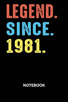 Legend Since 1981 Notebook: Birthday Year 1981 Gift For Men and Women Birthday Gift Idea -Blank Lined Journal