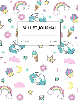 Bullet Journal: Cute Unicorn Dot Grid Notebook - Dotted Note Pad for Kids, Girls, Teens, Tweens, Women - Gifts for Birthday and Christmas | Creative Art 00539