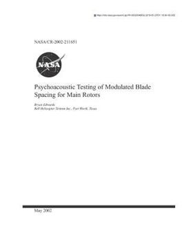 Paperback Psychoacoustic Testing of Modulated Blade Spacing for Main Rotors Book
