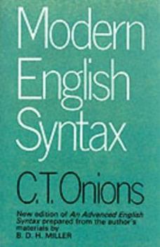 Paperback Modern English Syntax Book