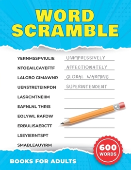 Paperback Word Scramble Books for Adults: Word Unscramble Games Book