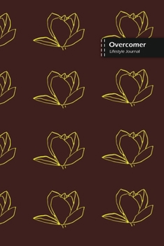 Paperback Overcomer Lifestyle Journal, Blank Write-in Notebook, Dotted Lines, Wide Ruled, Size (A5) 6 x 9 In (Brown) Book