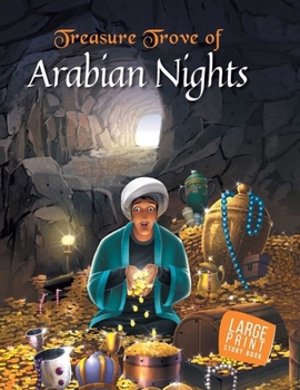 Hardcover Treasure Trove of Arabian Nights: Large Print Book