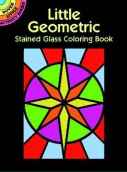 Paperback Little Geometric Stained Glass Coloring Book