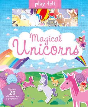 Hardcover Play Felt Magical Unicorns Book