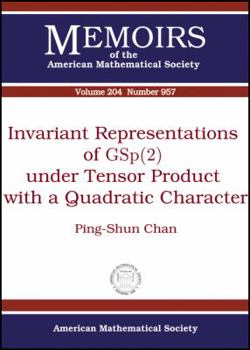 Paperback Invariant Representations of Gsp2 Under Tensor Product With a Quadratic Character Book