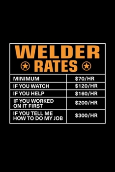 Welder Rates: Lined Journal, 120 Pages, 6x9 Sizes, Funny Welder Notebook Gift For Welders