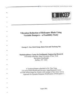 Paperback Vibration Reduction of Helicopter Blade Using Variable Dampers: A Feasibility Study Book
