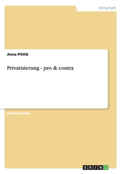 Paperback Privatisierung - pro & contra [German] Book