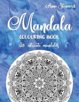 Paperback Mandala colouring book - 25 intricate mandalas: The blue mandala book