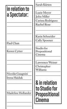 Paperback In Relation to a Spectator: Book