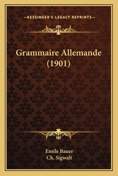 Paperback Grammaire Allemande (1901) [French] Book