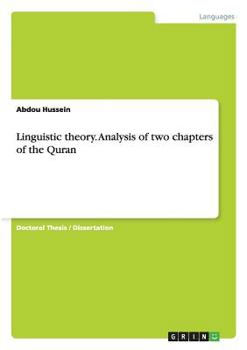 Paperback Linguistic theory. Analysis of two chapters of the Quran [Arabic] Book