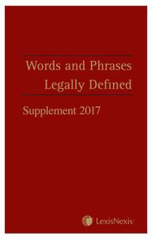 Paperback Words and Phrases Legally Defined 2017 Supplement Book