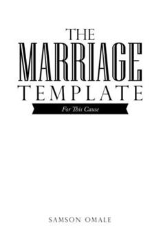 Paperback The Marriage Template: For This Cause Book