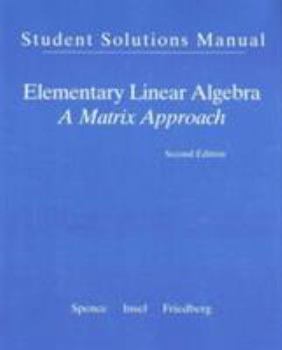 Paperback Student Solution Manual for Elementary Linear Algebra Book
