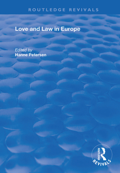Hardcover Love and Law in Europe Book