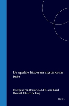 de Apuleio Isiacorum Mysteriorum Teste (Latin Edition)