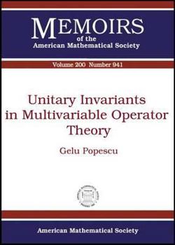 Paperback Unitary Invariants in Multivariable Operator Theory (Memoirs of the American Mathematical Society) Book