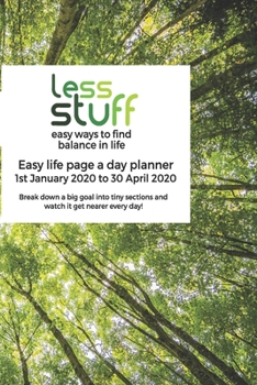 Easy life page a day planner. 1st Quarter 2020: Break down a big goal into tiny sections and watch it get nearer every day!