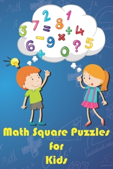 Paperback Math Square Puzzles for Kids Book
