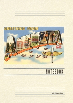 Vintage Lined Notebook Greetings from Augusta