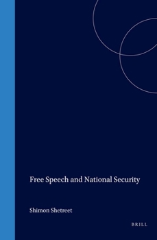 Hardcover Free Speech and National Security Book