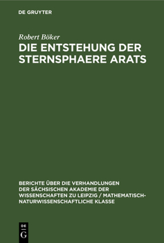 Hardcover Die Entstehung Der Sternsphaere Arats [German] Book