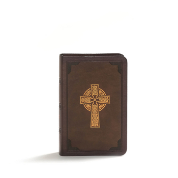 Imitation Leather KJV Large Print Compact Reference Bible, Celtic Cross Brown Leathertouch [Large Print] Book