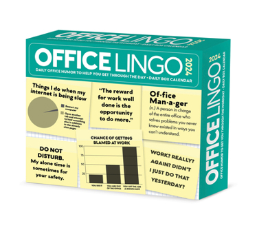 Product Bundle Office Lingo 2024 6.2 X 5.4 Box Calendar Book