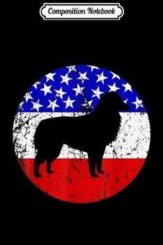 Paperback Composition Notebook: American Flag Australian Shepherd Vintage Retro Aussie Dog Journal/Notebook Blank Lined Ruled 6x9 100 Pages Book