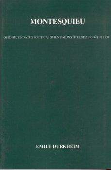 Paperback Montesquieu: His Contribution to the Establishment of Political Science Book
