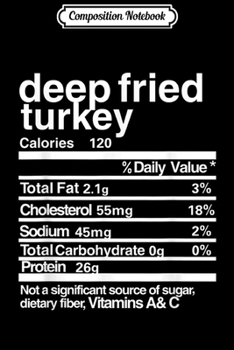 Composition Notebook: Funny Deep Fried Turkey Facts Thanksgiving  Journal/Notebook Blank Lined Ruled 6x9 100 Pages