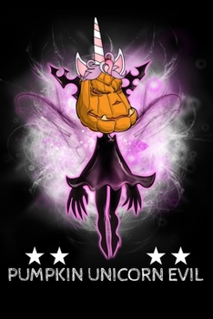 Pumpkin Unicorn Evil: Scary Halloween Notebooks 6x9 100 Pages noBleed Password Tracker Wide