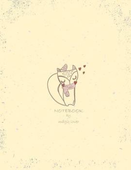 Notebook by magic lover: Cute fox on yellow cover and Dot Graph Line Sketch pages, Extra large (8.5 x 11) inches, 110 pages, White paper, Sketch, Draw and Paint