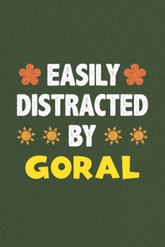 Easily Distracted By Goral: Goral Lovers Funny Gifts Dot Grid Journal Notebook 6x9 120 Pages