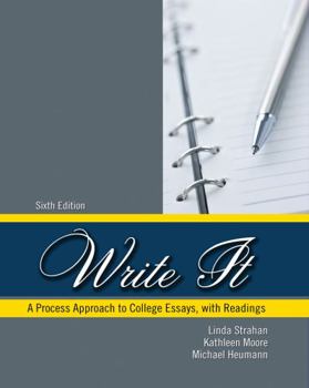 Paperback Write It: A Process Approach to College Essays, with Readings Book