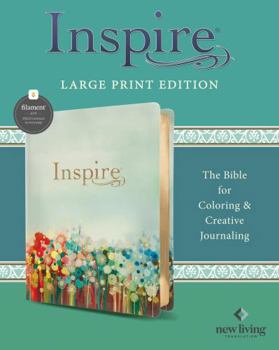 Imitation Leather Inspire Bible Large Print Nlt, Filament Enabled (Leatherlike, Floral Fields with Gold) [Large Print] Book