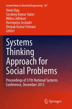 Paperback Systems Thinking Approach for Social Problems: Proceedings of 37th National Systems Conference, December 2013 Book