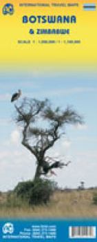 Map 1. Botswana & Zimbabwe Travel Reference Map 1:1,5M/1:1,1M (International Travel Maps) [French] Book
