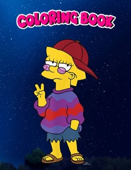 Paperback Coloring Book: The Simpsons Cool Lisa C2, Children Coloring Book, 100 Pages to Color Book