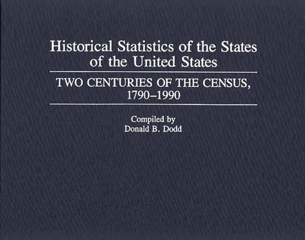 Hardcover Historical Statistics of the States of the United States: Two Centuries of the Census, 1790-1990 Book